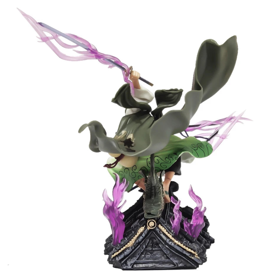 One Piece Roronoa Zoro Three Sword Style Action Figure – 22cm Roof Scene PVC Collectible Statue
