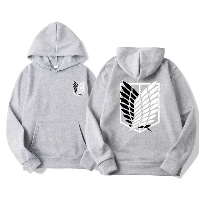 Attack on Titan Anime Hoodie – Survey Corps Wings of Freedom Pullover Sweatshirt