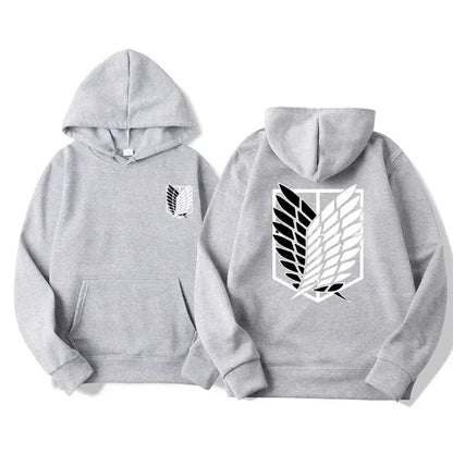 Attack on Titan Anime Hoodie – Survey Corps Wings of Freedom Pullover Sweatshirt