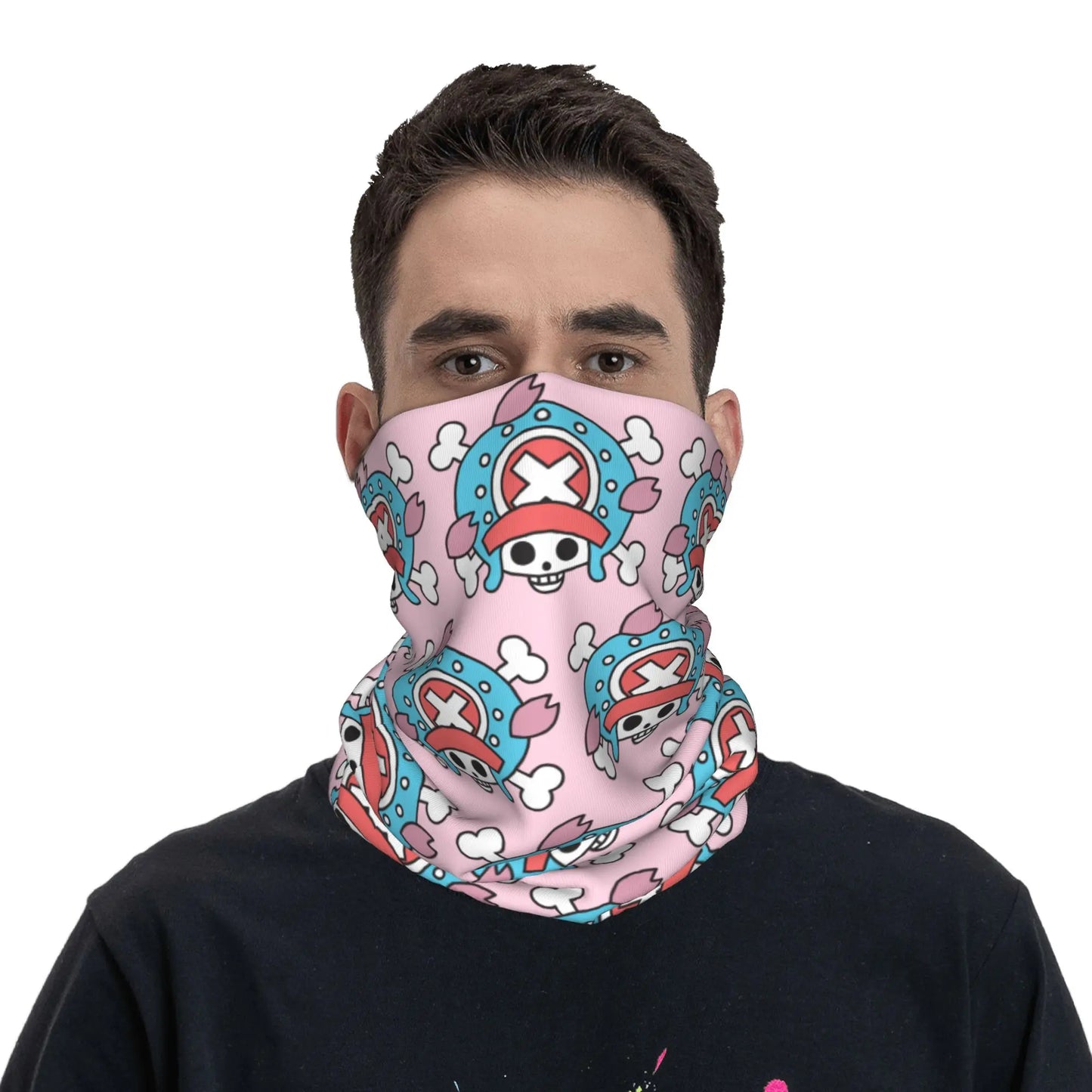 One Piece Tony Tony Chopper Bandana Neck Gaiter – Multi-Use Balaclava Face Mask
