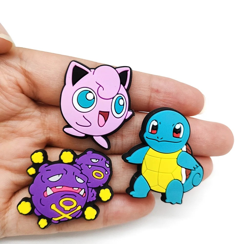 Pokémon PVC Clog Shoe Charms – Cartoon Pikachu & Monster Ball Accessories
