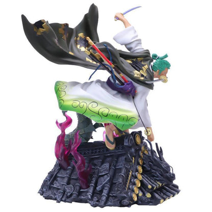 One Piece Roronoa Zoro Three Sword Style Action Figure – 22cm Roof Scene PVC Collectible Statue