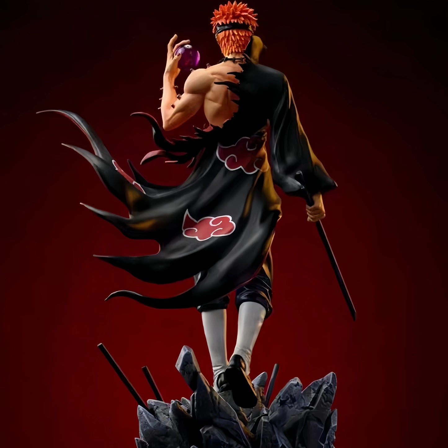 Pain Nagato 23cm Naruto Shippuden anime figure PVC statue Akatsuki leader.