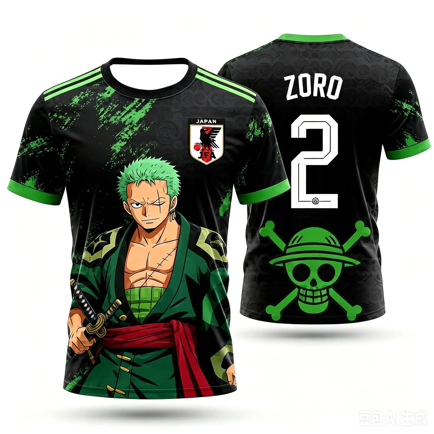 One Piece Japan Football Jersey T-Shirt – Quick-Dry Anime Soccer Kit