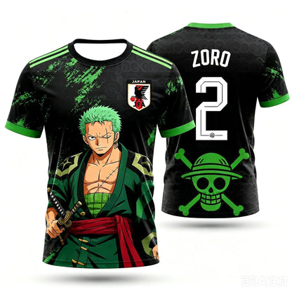 One Piece Japan Football Jersey T-Shirt – Quick-Dry Anime Soccer Kit