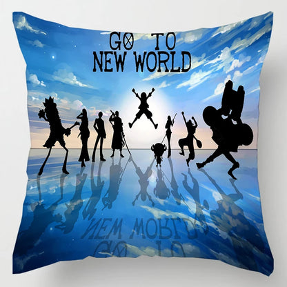 One Piece Anime Plush Square Throw Pillow Cover – 18"x18" (45x45 cm)