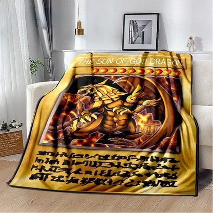 Yu-Gi-Oh! TCG Card Art Throw Blanket – Ultra-Soft Anime Fleece Bedspread