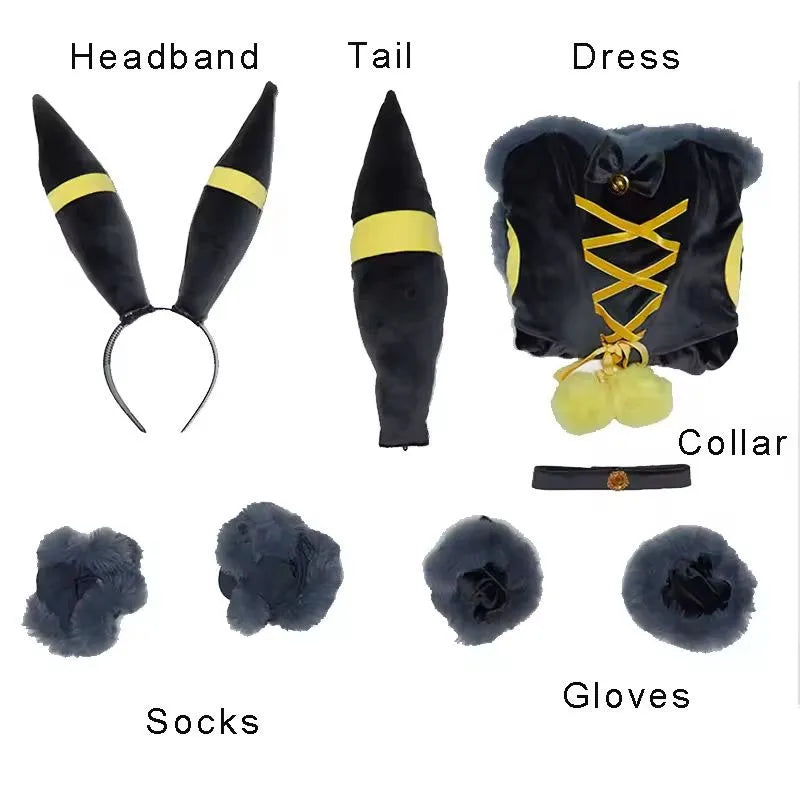 Pokémon Eeveelution Cosplay Costume & Cloak (Umbreon / Vaporeon / Espeon)