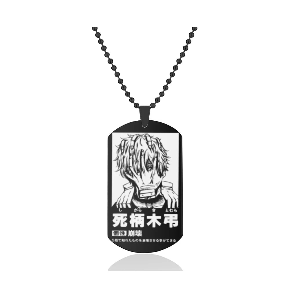 My Hero Academia Dog Tag Necklace – Stainless Steel Anime Character Pendant