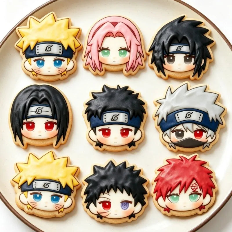 Naruto Anime Character Cookie Cutters & Biscuit Molds – DIY Baking Stamp Set