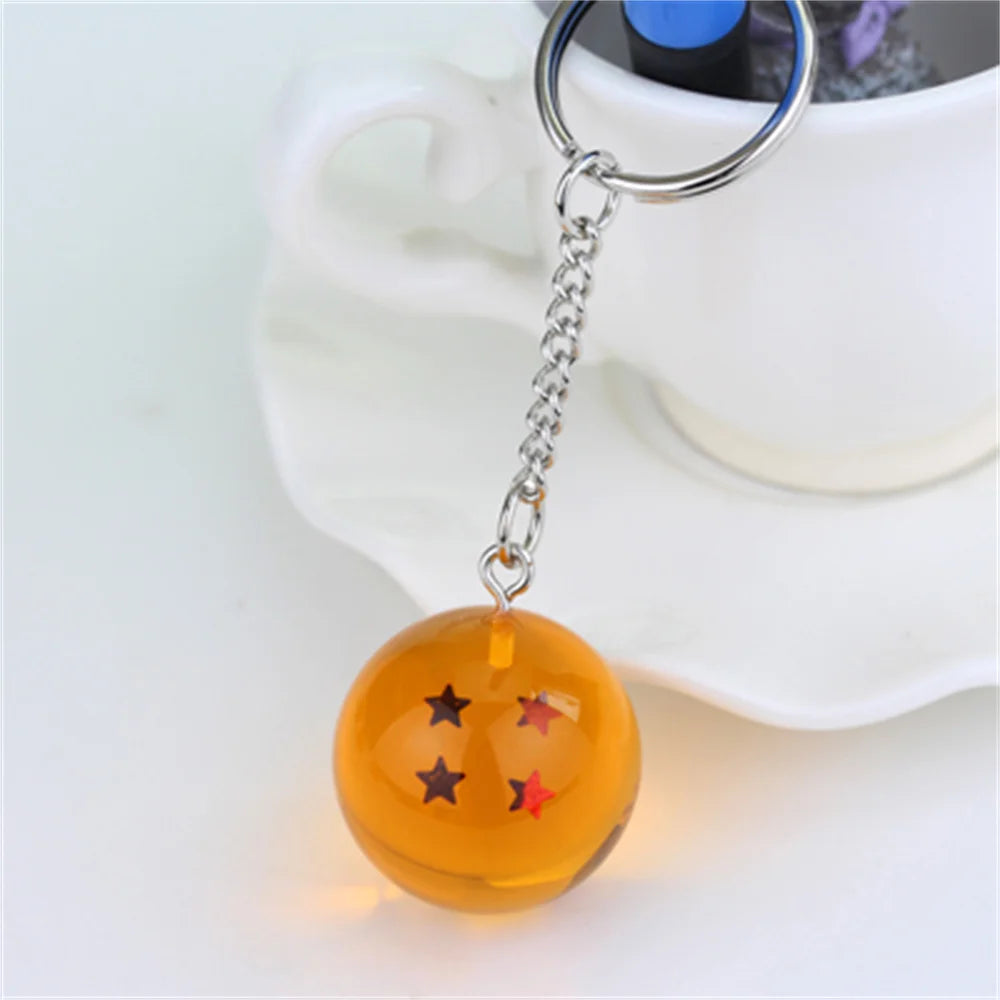Dragon Ball Z 1-7 Star Resin Keychain & Pendant Set – Premium 3D Anime Dragon Ball Keyring Collectibles