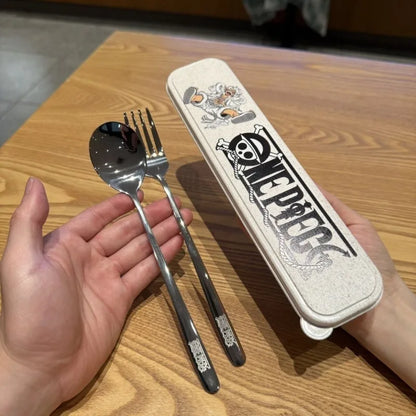 One Piece Gear 5 Nika Luffy Tableware Set – 304 Stainless Steel Utensils