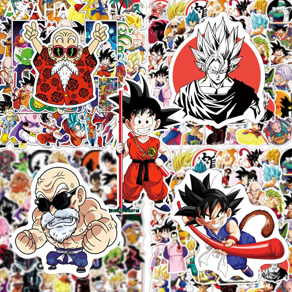 Dragon Ball Z waterproof anime stickers for laptop and skateboard - Saiyan Artifact collection