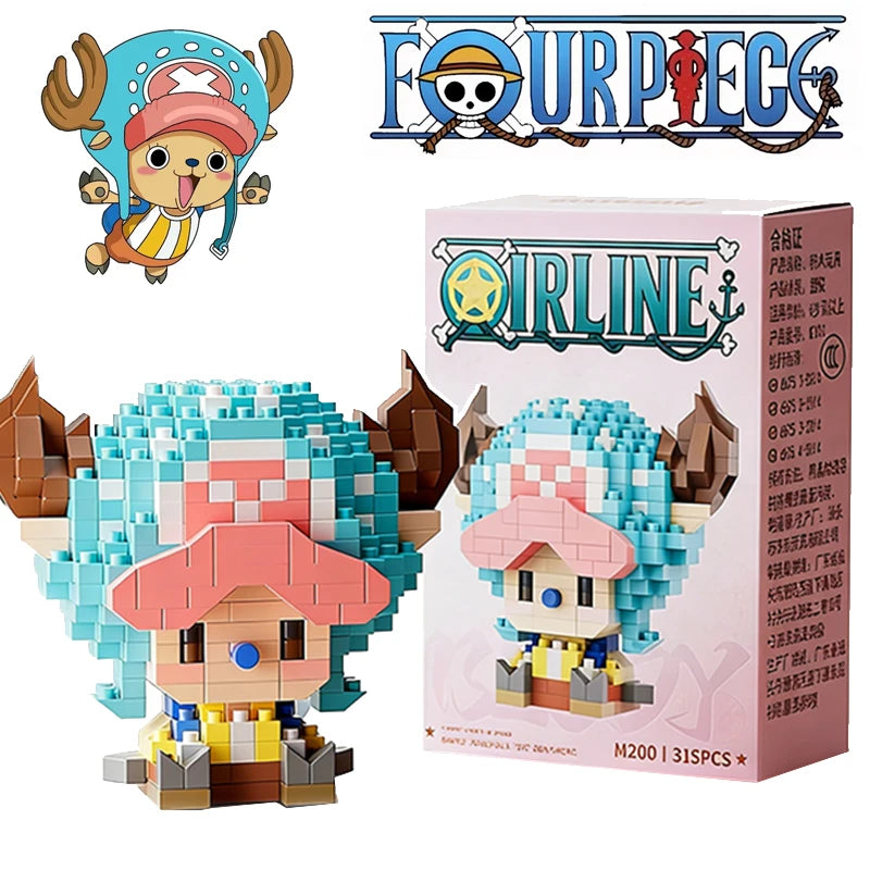 One Piece Sun God Nika Luffy Micro Building Block – 3D Anime Mini Bricks Figure