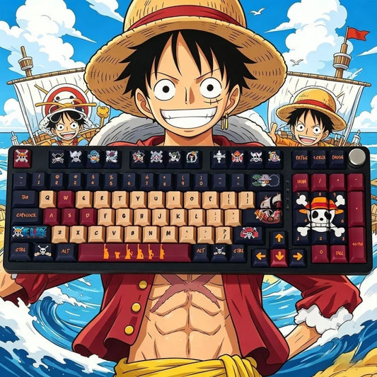 One Piece Luffy PBT Dye-Sublimation Keycap Set – 108 Key Mechanical Keyboard Set