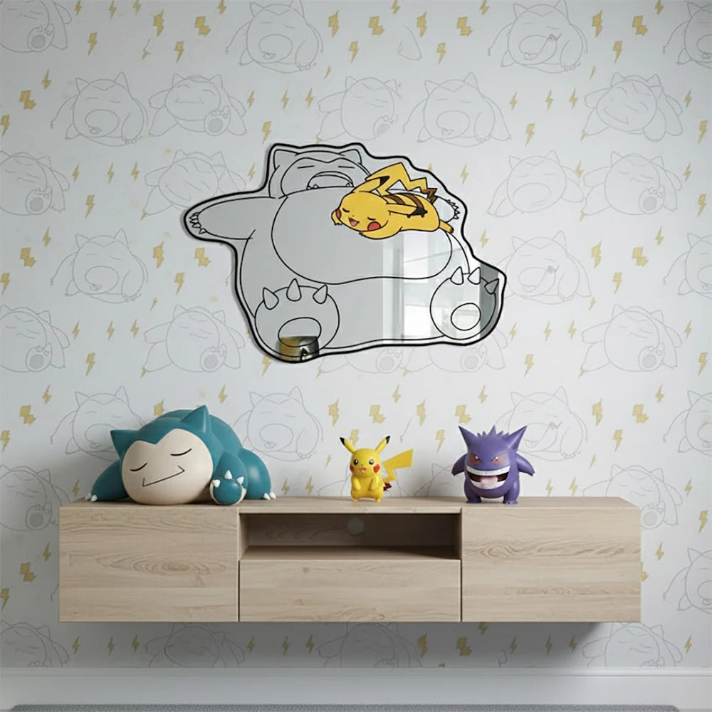 One Piece & Anime Acrylic Wall Mirror – HD UV Print Room & Gaming Decor