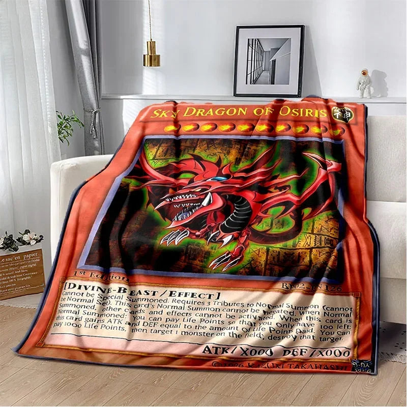 Yu-Gi-Oh! TCG Card Art Throw Blanket – Ultra-Soft Anime Fleece Bedspread