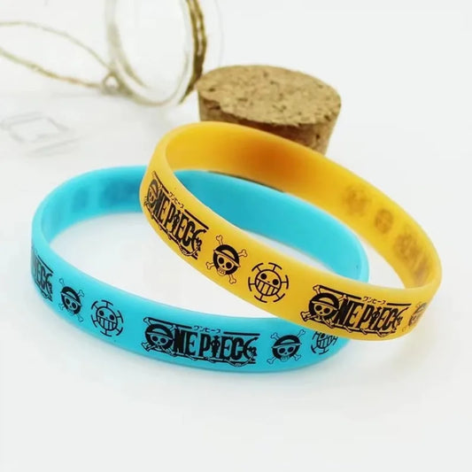 One Piece Anime Glow-In-The-Dark Silicone Sports Wristband – Luffy & Zoro