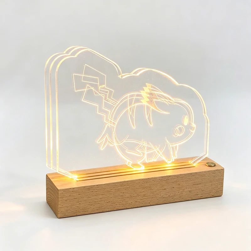 Pokémon Pikachu 3D Multilayer Acrylic LED Lamp – Dynamic Motion Effect Night Light