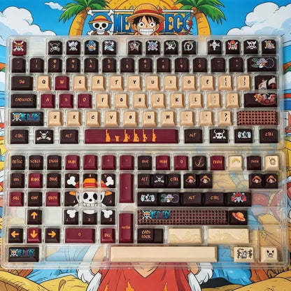 One Piece Luffy PBT Dye-Sublimation Keycap Set – 108 Key Mechanical Keyboard Set