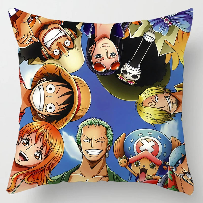 One Piece Anime Plush Square Throw Pillow Cover – 18"x18" (45x45 cm)