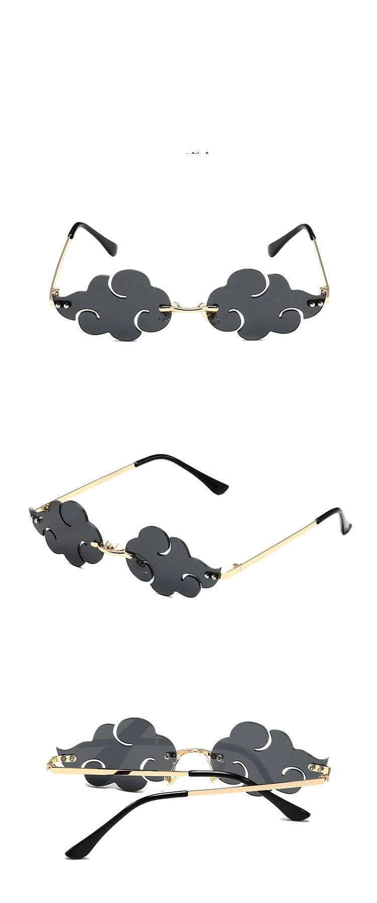 Naruto Akatsuki Red Cloud Sunglasses – Anime Retro Cloud Frame Streetwear Glasses