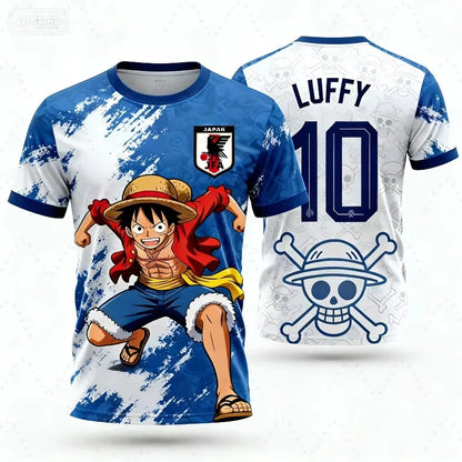 One Piece Japan Football Jersey T-Shirt – Quick-Dry Anime Soccer Kit