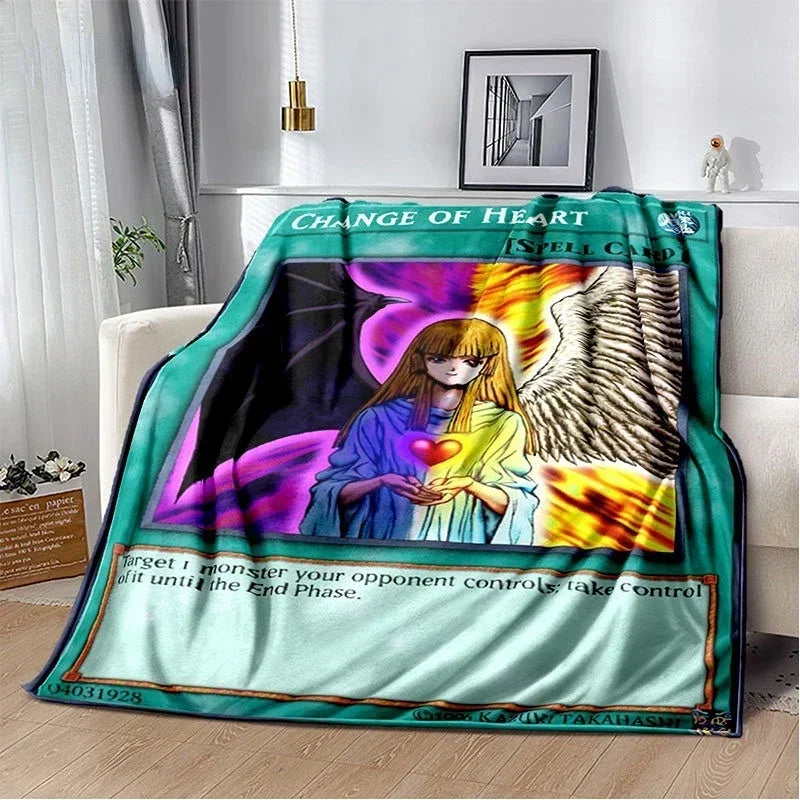Yu-Gi-Oh! TCG Card Art Throw Blanket – Ultra-Soft Anime Fleece Bedspread