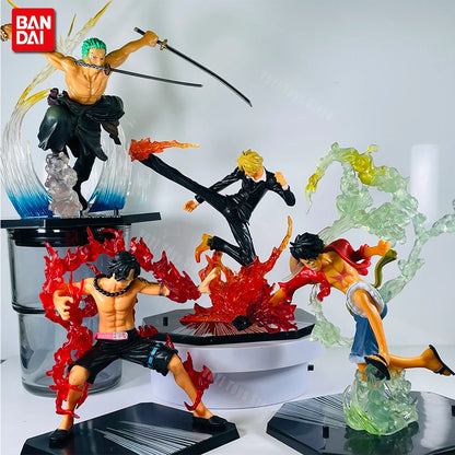 One Piece Anime Battle Action Figure – 15cm Collectible PVC Model Toys (Luffy, Zoro, Ace, Sanji)