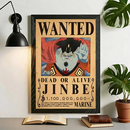 One Piece Anime Wanted Poster Canvas Wall Art – High-Definition Unframed Print