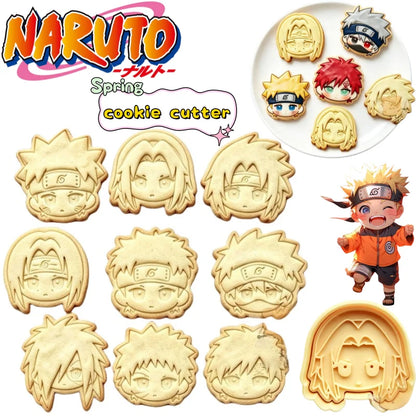 Naruto Anime Character Cookie Cutters & Biscuit Molds – DIY Baking Stamp Set