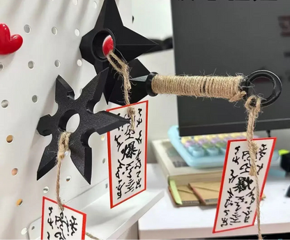 Naruto Cosplay Kunai & Shuriken Fridge Magnet / Pen Set