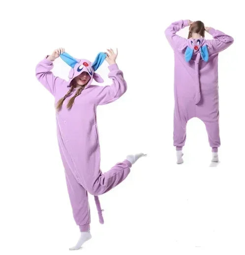 Pokemon Adult Cosplay Kigurumi Onesie – Anime Fleece Pajamas Jumpsuit