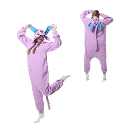 Pokemon Adult Cosplay Kigurumi Onesie – Anime Fleece Pajamas Jumpsuit