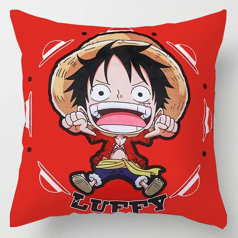 One Piece Anime Plush Square Throw Pillow Cover – 18"x18" (45x45 cm)