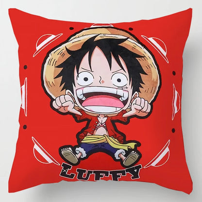 One Piece Anime Plush Square Throw Pillow Cover – 18"x18" (45x45 cm)