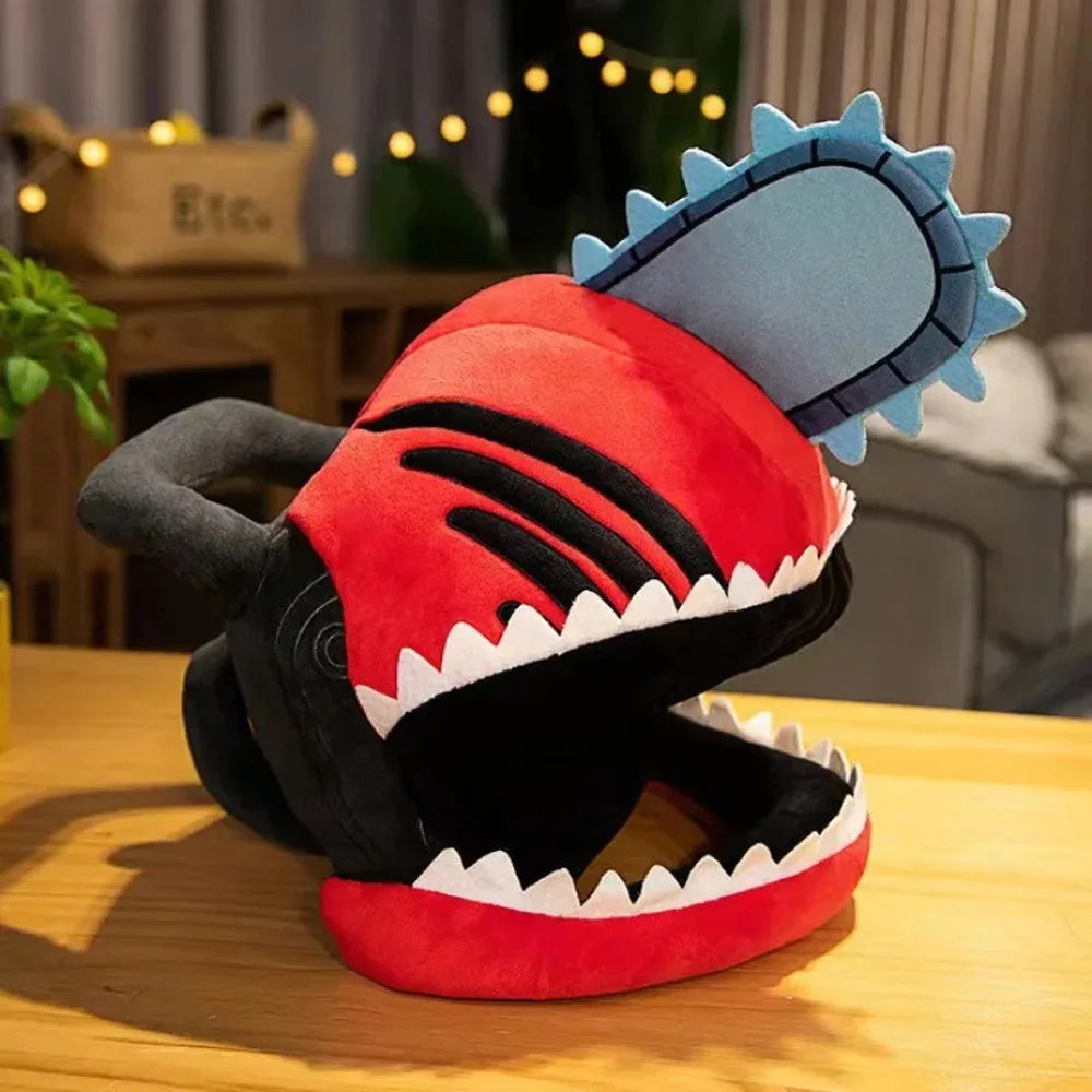 Chainsaw Man Denji Transformed Head Plush Mask – Wearable Cosplay Pillow & Headgear