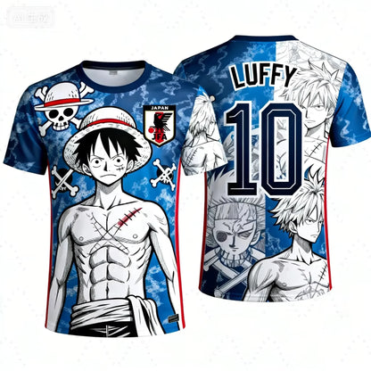 One Piece Japan Football Jersey T-Shirt – Quick-Dry Anime Soccer Kit