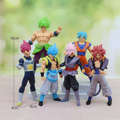 Dragon Ball Z Super Saiyan Action Figures – 18cm Collectible PVC Battle Models (Goku, Vegeta, Broly)