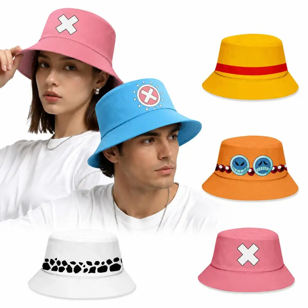 One Piece Character Cosplay Bucket Hat – Foldable Anime Sun Cap