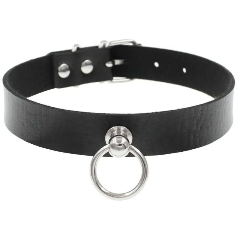 Chainsaw Man Reze Cosplay Choker – PU Leather Pull Ring Pendant Necklace
