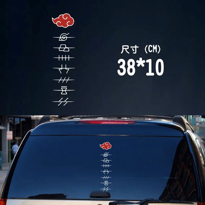 Naruto Akatsuki Kanji Font Anime Car Decal – Vinyl Bumper & Window Sticker