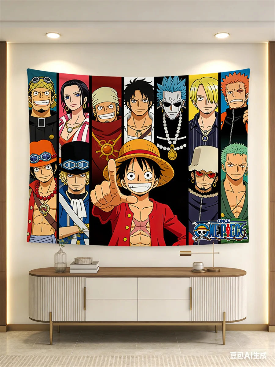 One Piece Anime Wall Tapestry – HD Printed Living Room & Dorm Wall Decor