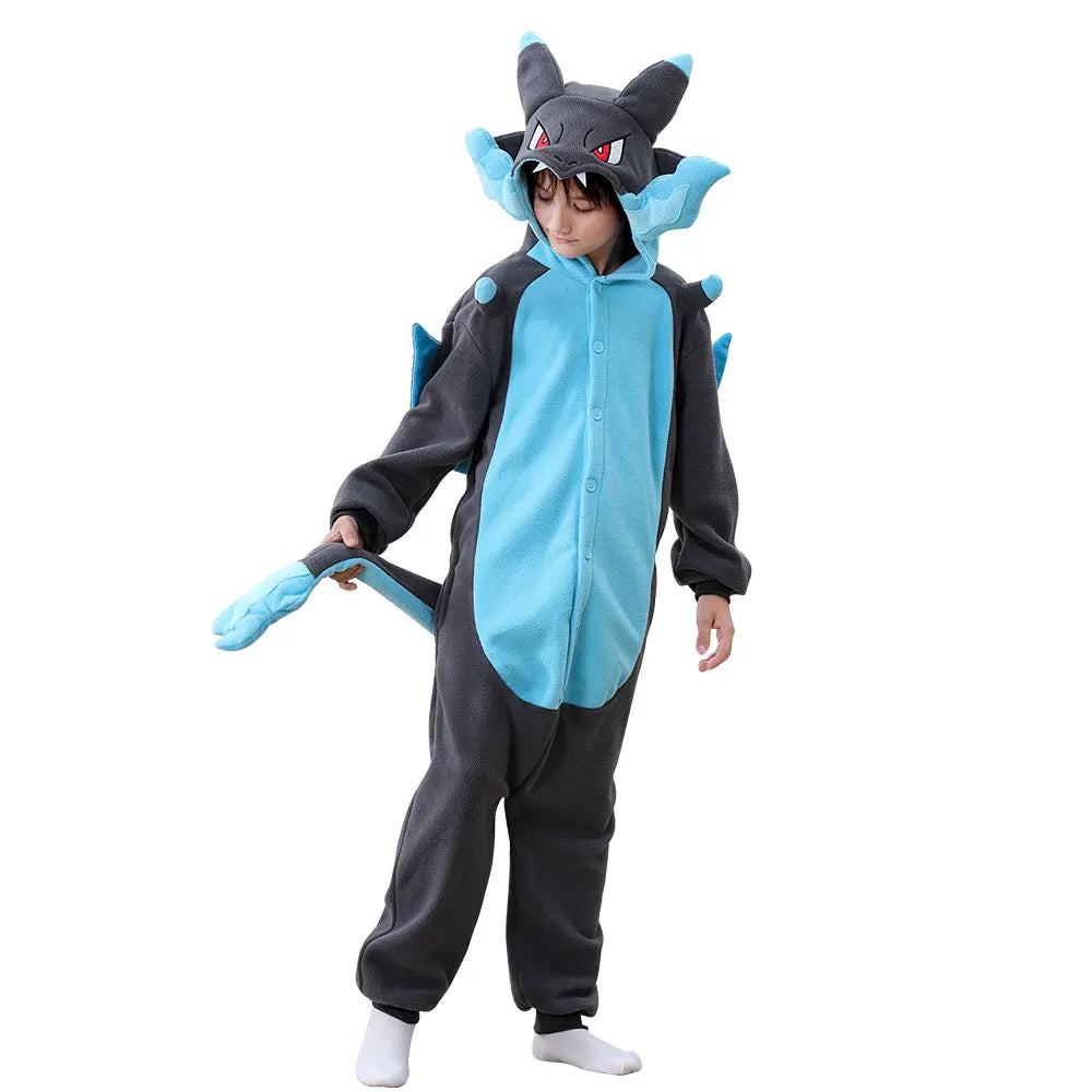 Pokemon Charizard Anime Kigurumi Onesie – Kids Cosplay Jumpsuit Pajamas