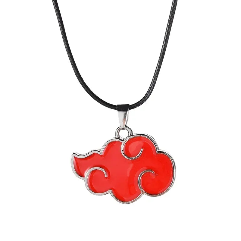 Naruto Akatsuki Red Cloud Necklace – Anime Konoha Pendant & Cosplay Jewelry Collection