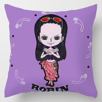 One Piece Anime Plush Square Throw Pillow Cover – 18"x18" (45x45 cm)