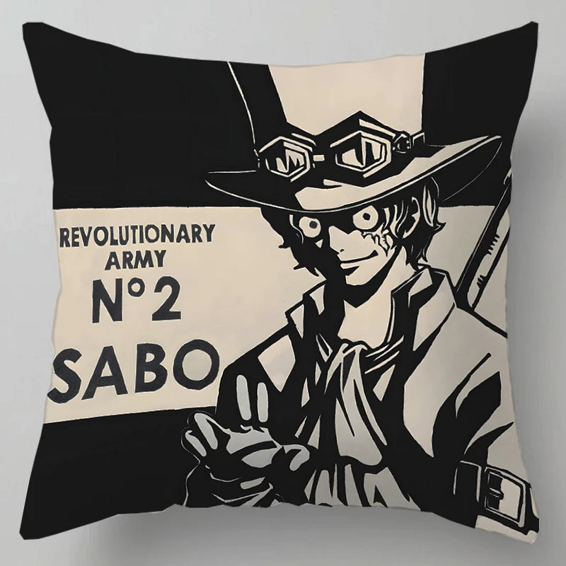 One Piece Anime Plush Square Throw Pillow Cover – 18"x18" (45x45 cm)