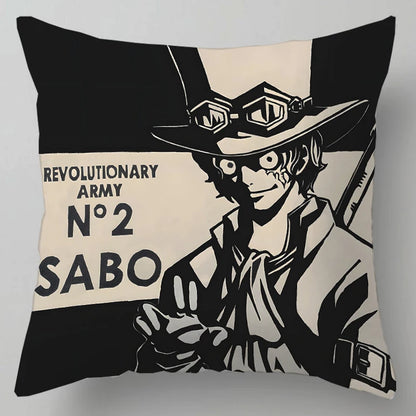 One Piece Anime Plush Square Throw Pillow Cover – 18"x18" (45x45 cm)