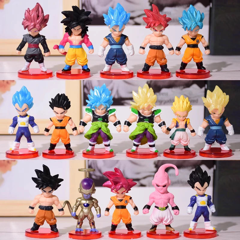 Dragon Ball Z Super Saiyan Action Figure Set (16-Piece) – 7cm Mini Anime Collectibles