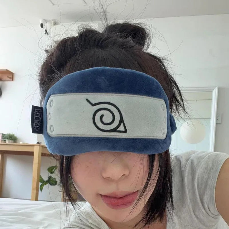 Naruto Headband Plush Sleep Mask – Soft Anime Travel Eye Patch